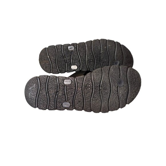 Black VeeVee Womens Size 5/6 Slip-On Toe Loop Sandals With Cushioned Sole - Picture 6 of 7